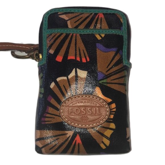 Fossil PVC Canvas Pencil Shaving Wallet Wristlet - Picture 5 of 5